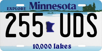 MN license plate 255UDS