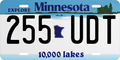 MN license plate 255UDT