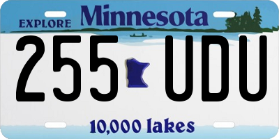 MN license plate 255UDU