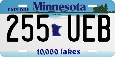 MN license plate 255UEB