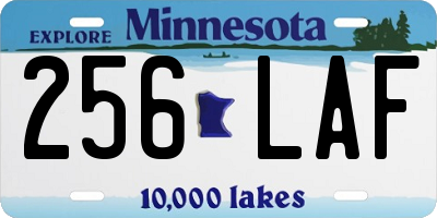 MN license plate 256LAF