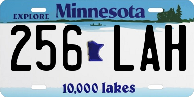 MN license plate 256LAH