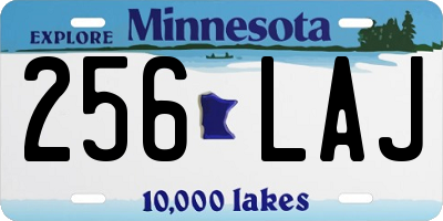 MN license plate 256LAJ