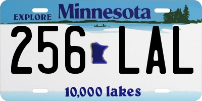 MN license plate 256LAL