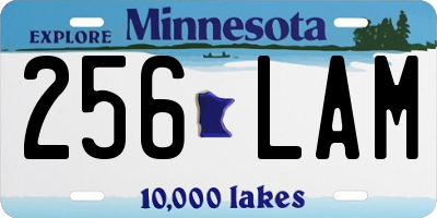 MN license plate 256LAM