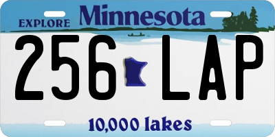 MN license plate 256LAP