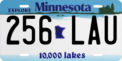 MN license plate 256LAU