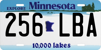 MN license plate 256LBA