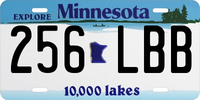 MN license plate 256LBB