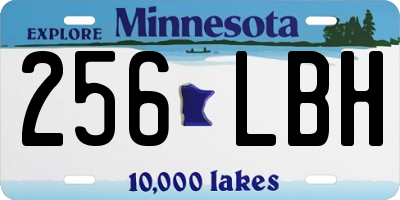 MN license plate 256LBH