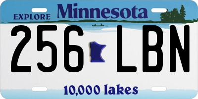 MN license plate 256LBN
