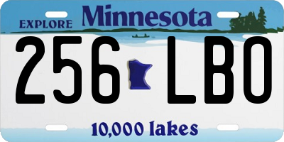 MN license plate 256LBO