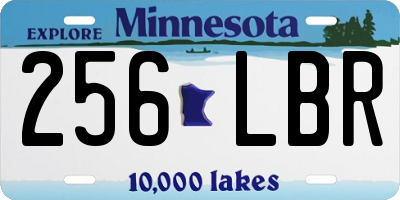 MN license plate 256LBR