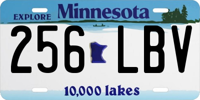 MN license plate 256LBV