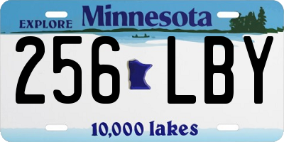 MN license plate 256LBY