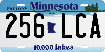 MN license plate 256LCA