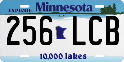 MN license plate 256LCB