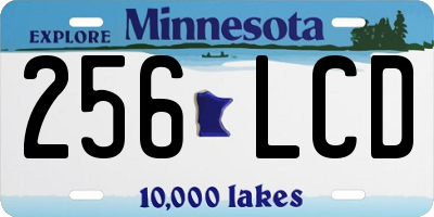 MN license plate 256LCD