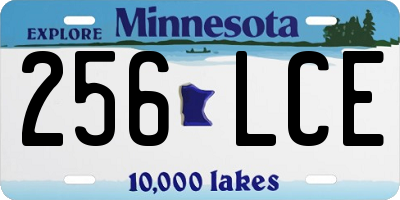 MN license plate 256LCE