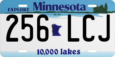 MN license plate 256LCJ