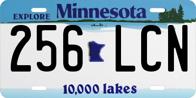 MN license plate 256LCN