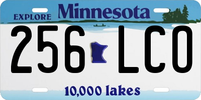 MN license plate 256LCO