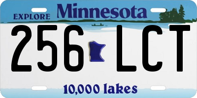 MN license plate 256LCT