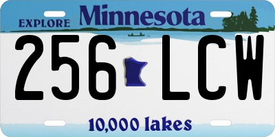 MN license plate 256LCW