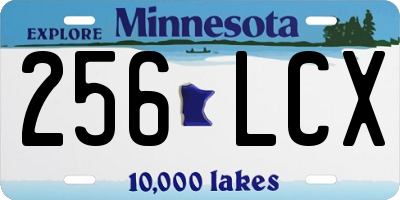 MN license plate 256LCX