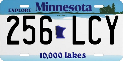 MN license plate 256LCY