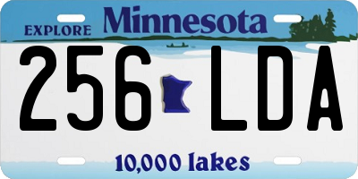 MN license plate 256LDA