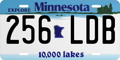 MN license plate 256LDB