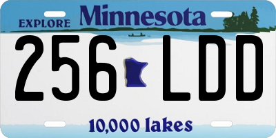 MN license plate 256LDD