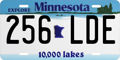 MN license plate 256LDE