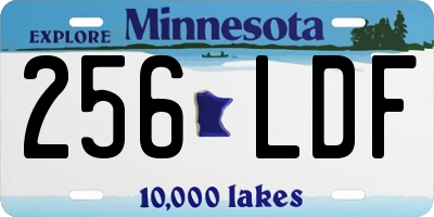 MN license plate 256LDF
