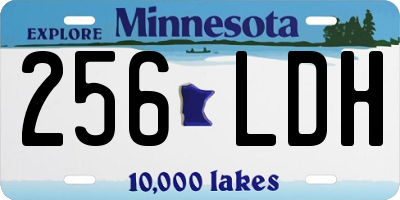 MN license plate 256LDH