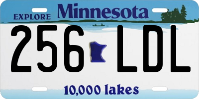 MN license plate 256LDL