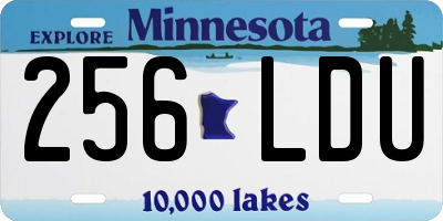 MN license plate 256LDU