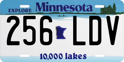 MN license plate 256LDV