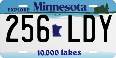MN license plate 256LDY