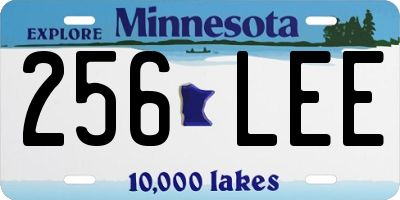 MN license plate 256LEE