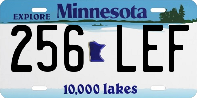MN license plate 256LEF