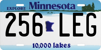 MN license plate 256LEG