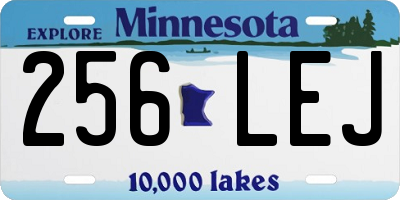 MN license plate 256LEJ