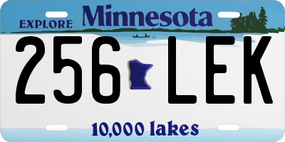 MN license plate 256LEK