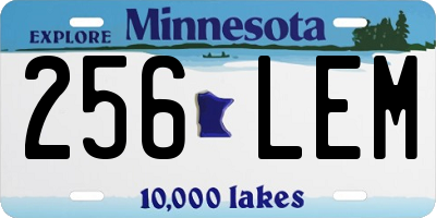 MN license plate 256LEM