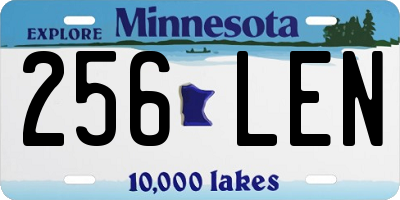 MN license plate 256LEN