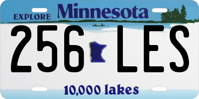 MN license plate 256LES