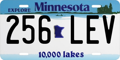MN license plate 256LEV