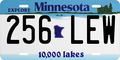 MN license plate 256LEW